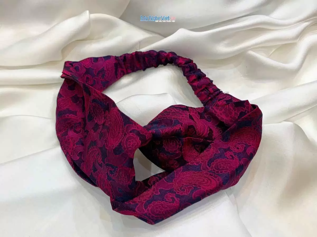 Băng đô cài tóc lụa Hà Đông nhiều mẫu - Ảnh 5