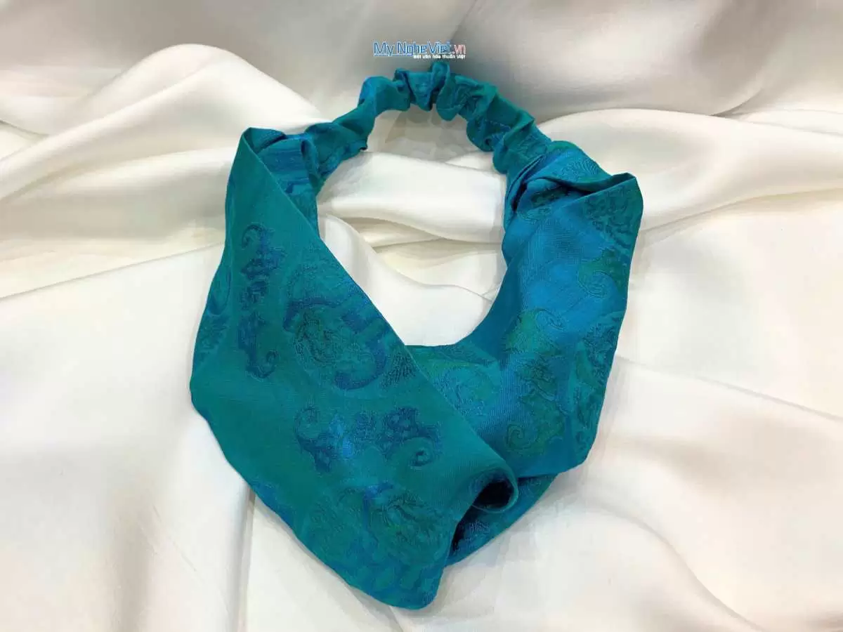 Băng đô cài tóc lụa Hà Đông nhiều mẫu - Ảnh 3