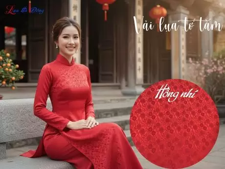 Áo Lụa Hồng Nhí Màu Đỏ 3.7 MNV-LHD66-3.7