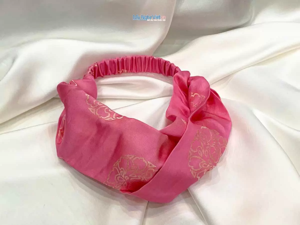 Băng đô cài tóc lụa Hà Đông nhiều mẫu - Ảnh 4