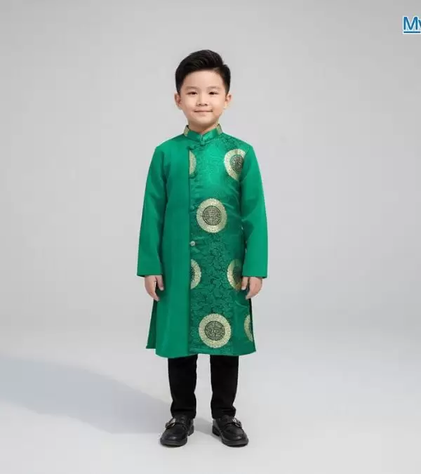 Áo Dài Tết Bé Trai MNVADBT01