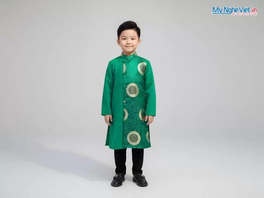 Áo Dài Tết Bé Trai MNVADBT01