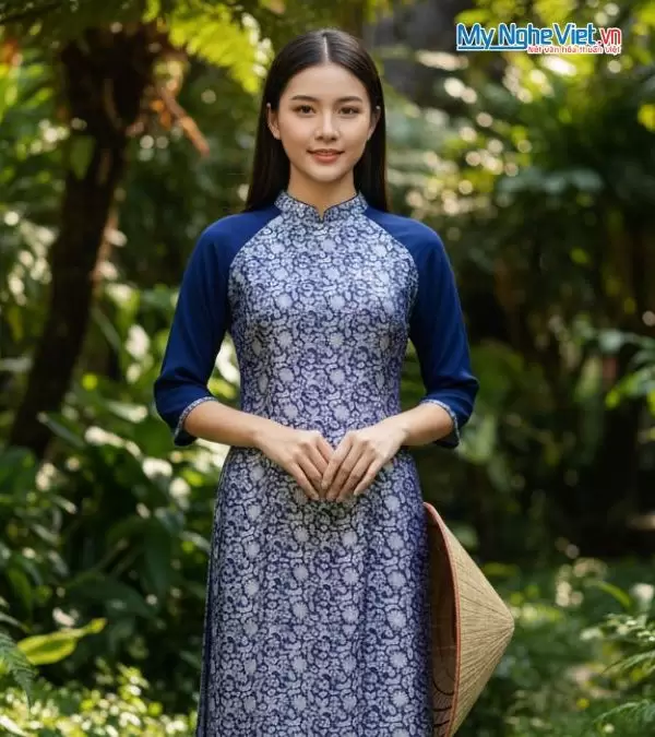 Áo dài lụa cách tân màu xám