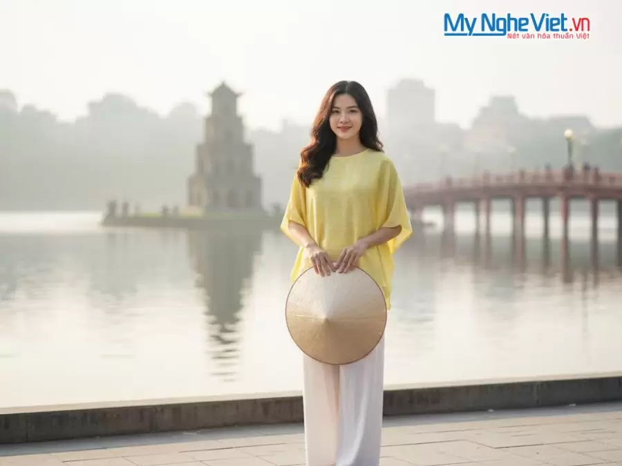 Áo lụa may sẵn cánh dơi họa tiết phượng sen