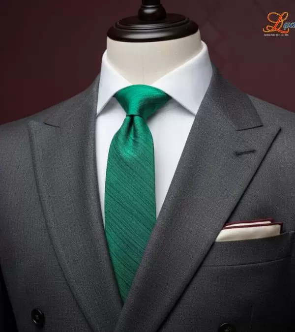 Cà vạt lụa đũi cao cấp màu xanh lá