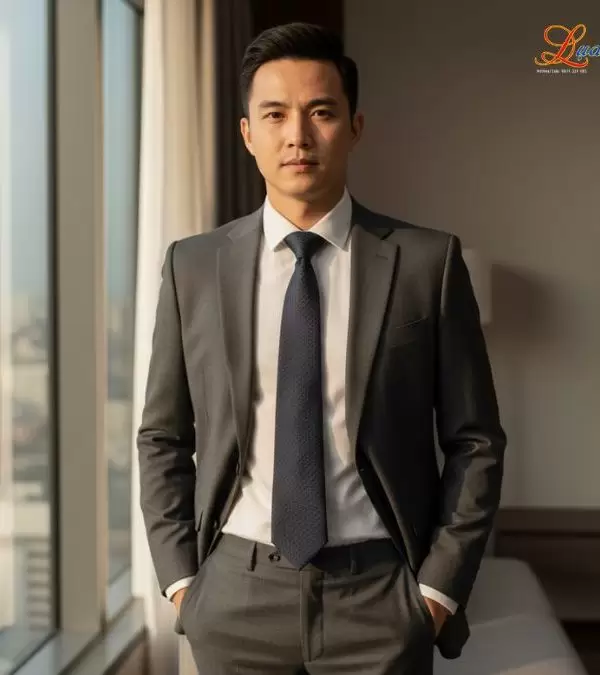 Cà vạt lụa tơ tằm họa tiết chấm bi đen