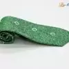 Cà vạt lụa tơ tằm họa tiết hoa mai xanh lá