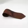Cà vạt lụa tơ tằm họa tiết ô vuông cam