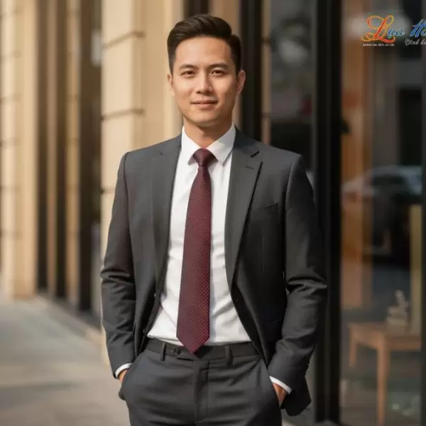 Cà vạt lụa tơ tằm họa tiết ô vuông đỏ