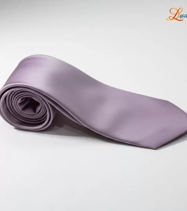 Cà vạt lụa tơ tằm trơn màu hồng