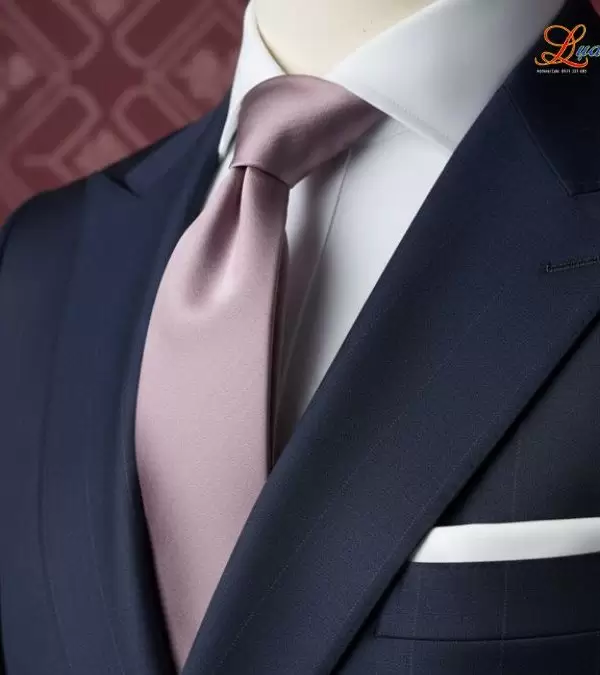 Cà vạt lụa tơ tằm trơn màu hồng