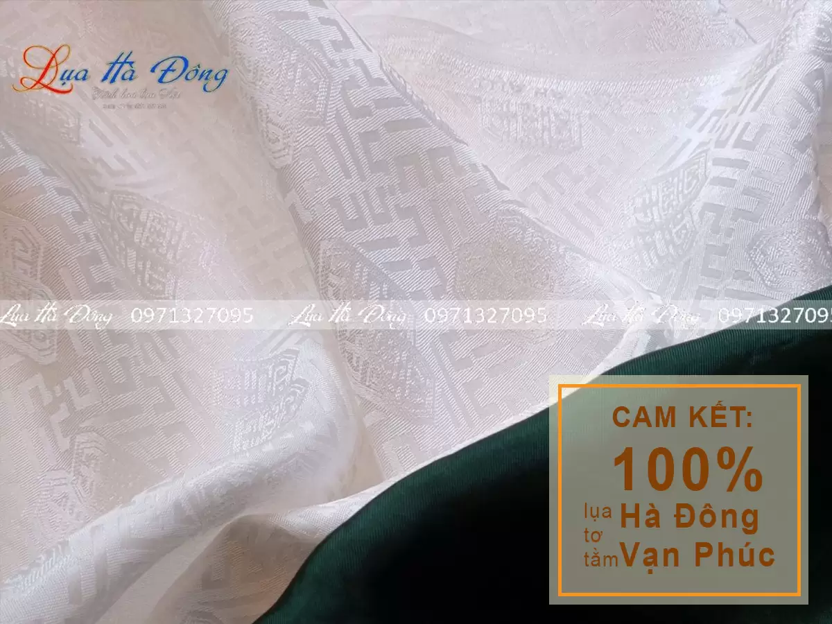 Bộ Áo Dài Lụa Hà Đông Họa Tiết 70% tơ tằm (Áo 2.5m + Quần 2,3m) MNV-LNL25