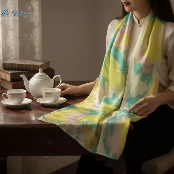 Khăn Lụa Tơ Tằm Thủy Ấn