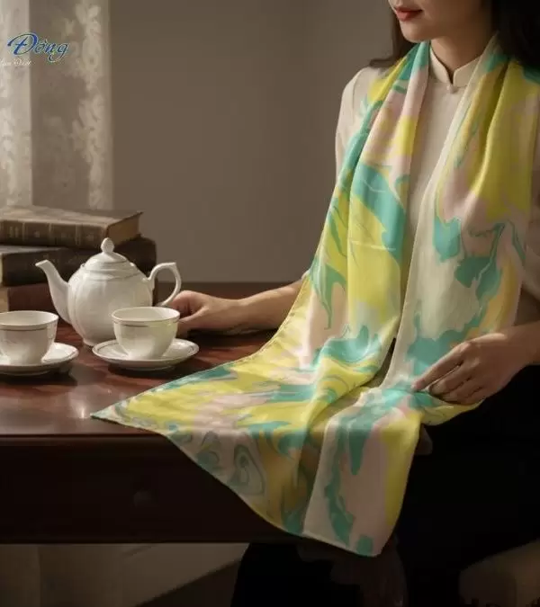 Khăn Lụa Tơ Tằm Thủy Ấn