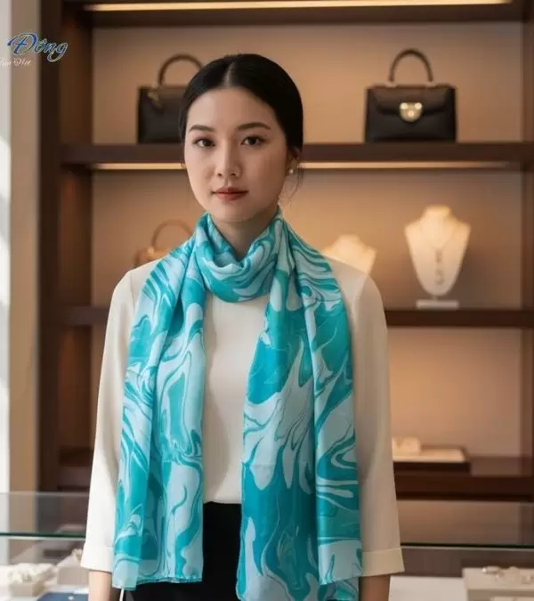 Khăn Lụa Tơ Tằm Thủy Ấn