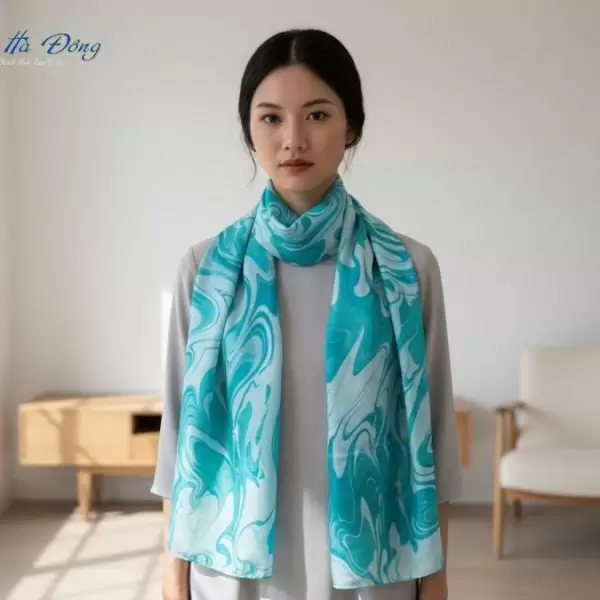 Khăn Lụa Tơ Tằm Thủy Ấn