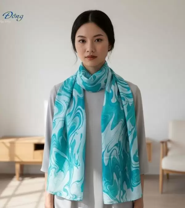 Khăn Lụa Tơ Tằm Thủy Ấn