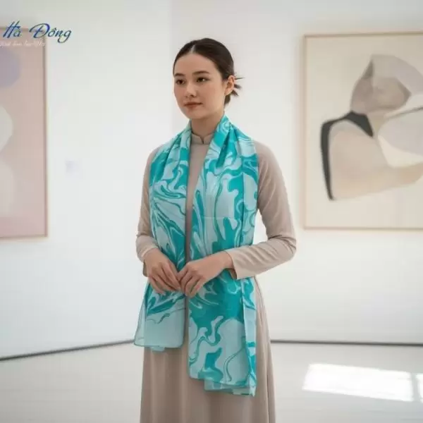 Khăn Lụa Tơ Tằm Thủy Ấn