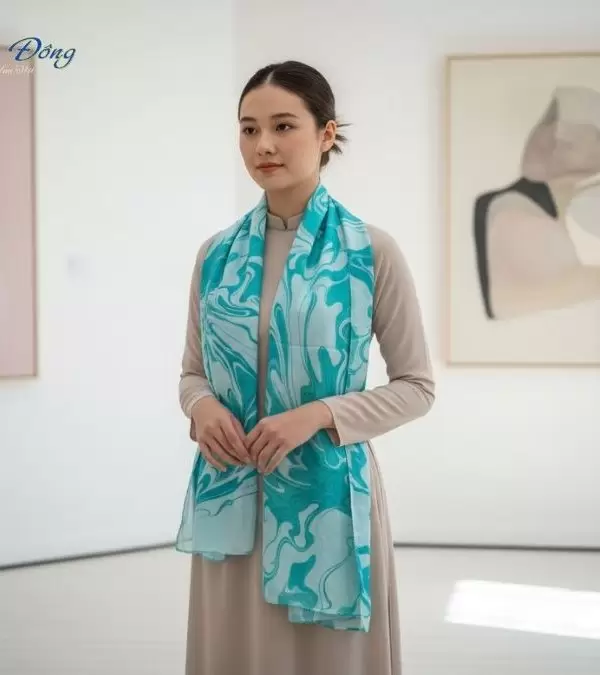 Khăn Lụa Tơ Tằm Thủy Ấn