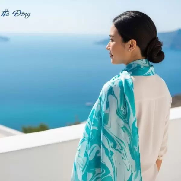 Khăn Lụa Tơ Tằm Thủy Ấn