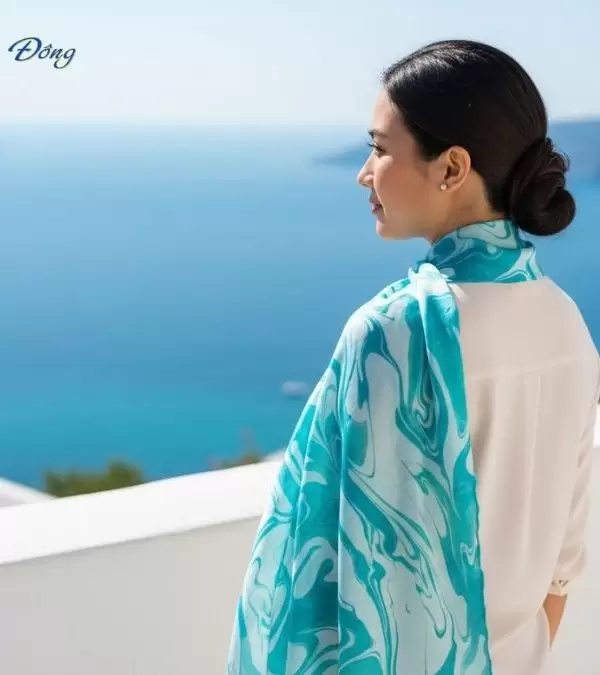 Khăn Lụa Tơ Tằm Thủy Ấn