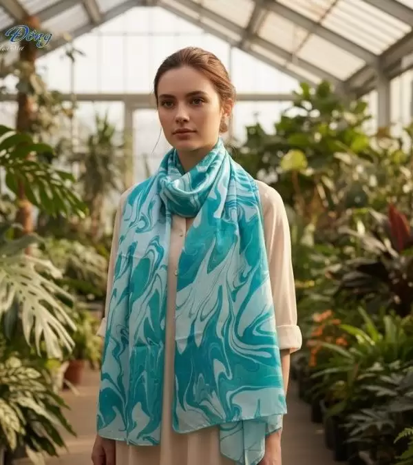 Khăn Lụa Tơ Tằm Thủy Ấn