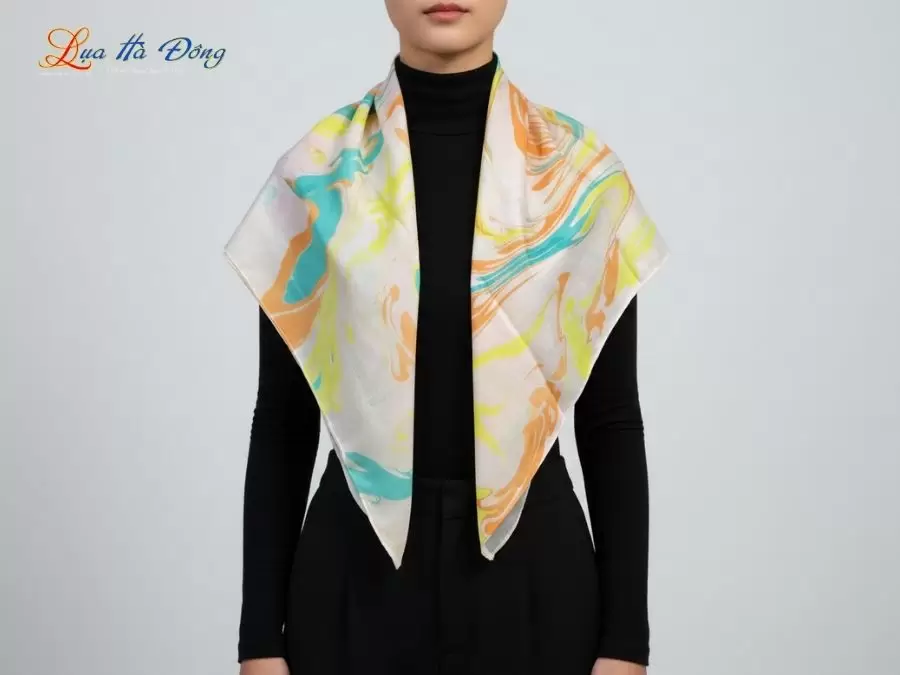 Khăn Lụa Tơ Tằm Thủy Ấn