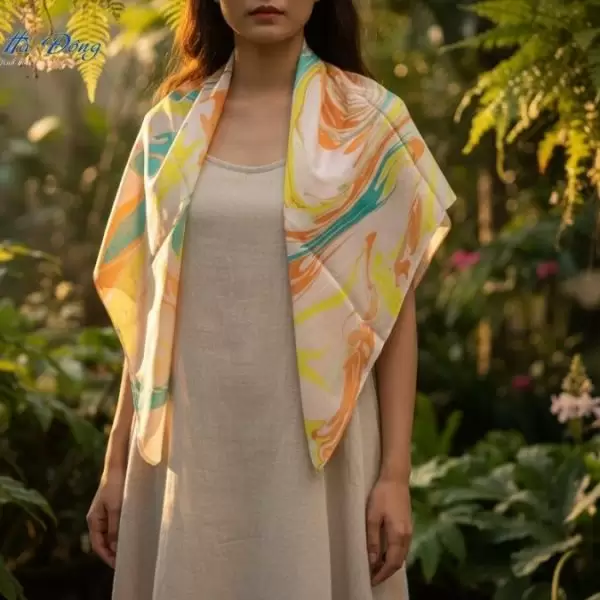 Khăn Lụa Tơ Tằm Thủy Ấn