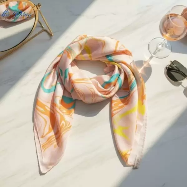 Khăn Lụa Tơ Tằm Thủy Ấn