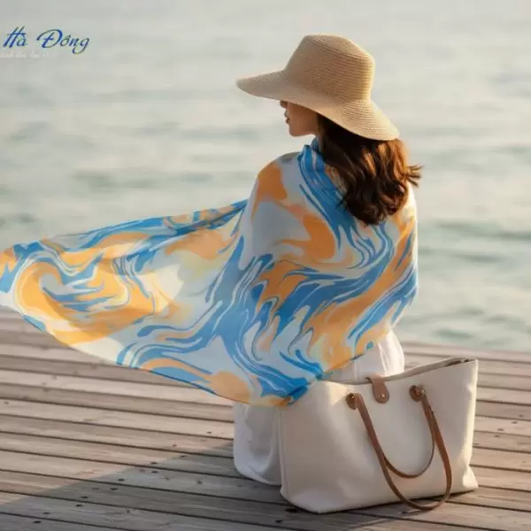 Khăn Lụa Tơ Tằm Thủy Ấn