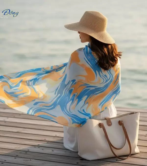 Khăn Lụa Tơ Tằm Thủy Ấn
