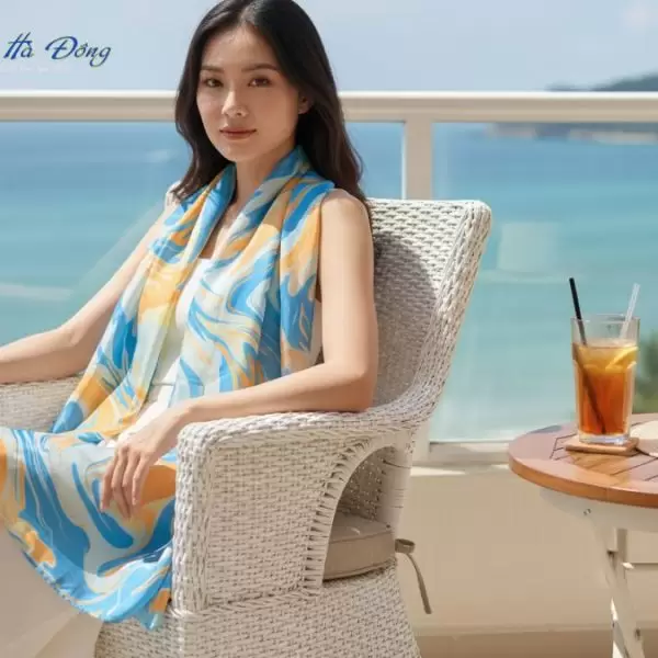 Khăn Lụa Tơ Tằm Thủy Ấn