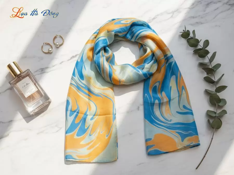 Khăn Lụa Tơ Tằm Thủy Ấn