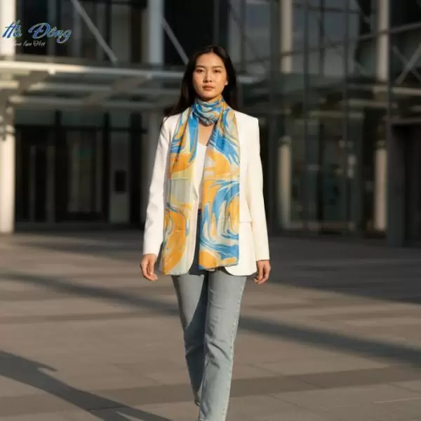 Khăn Lụa Tơ Tằm Thủy Ấn