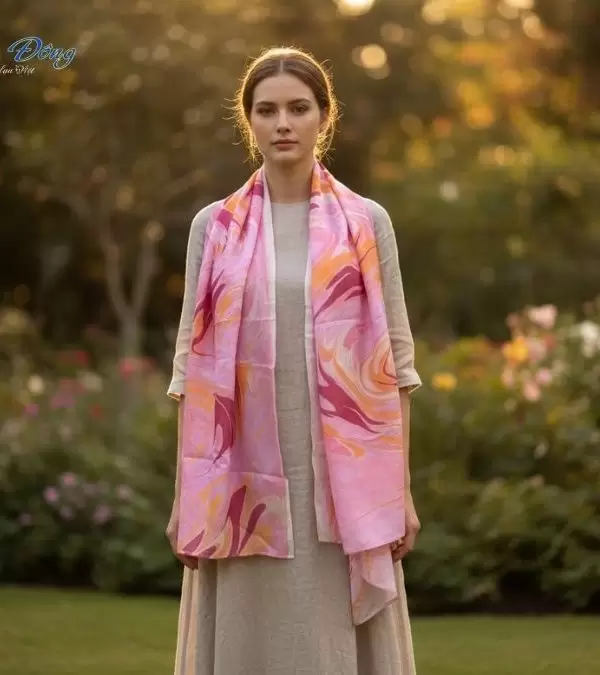 Khăn Lụa Tơ Tằm Thủy Ấn