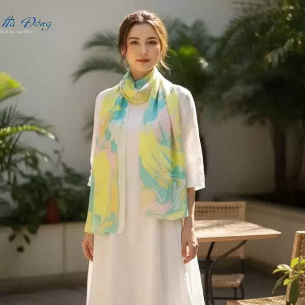 Khăn Lụa Tơ Tằm Thủy Ấn