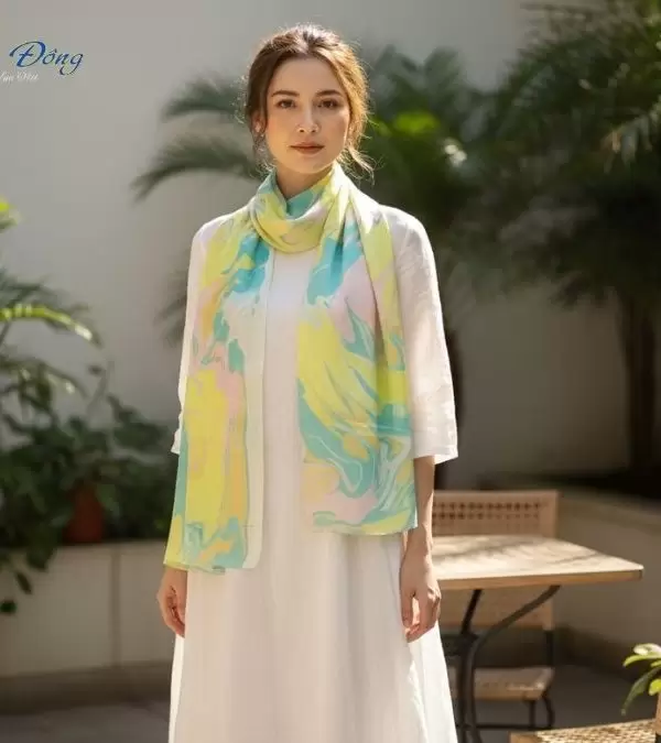 Khăn Lụa Tơ Tằm Thủy Ấn