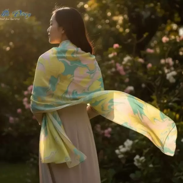 Khăn Lụa Tơ Tằm Thủy Ấn