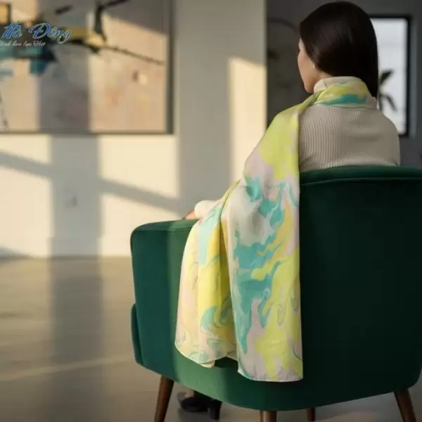 Khăn Lụa Tơ Tằm Thủy Ấn