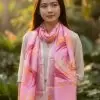 Khăn lụa tơ tằm vẽ thủy ấn