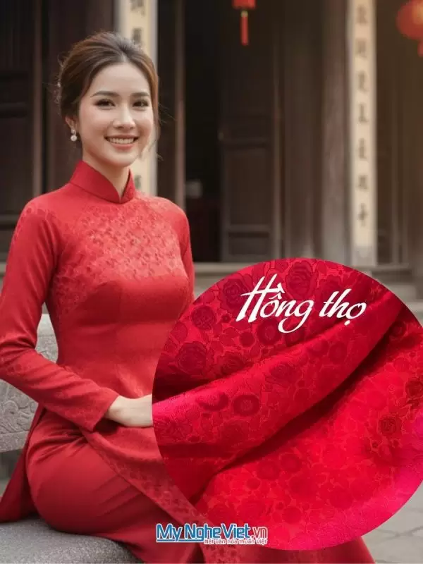Áo Lụa Hồng Nhí Màu Đỏ 3.7 MNV-LHD66-3.7