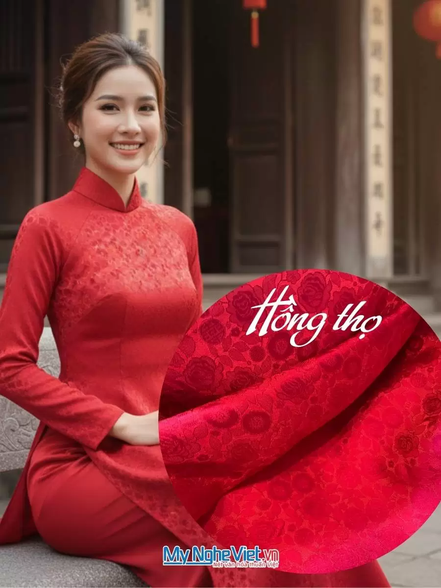 Áo Lụa Hồng Nhí Màu Đỏ 3.7 MNV-LHD66-3.7