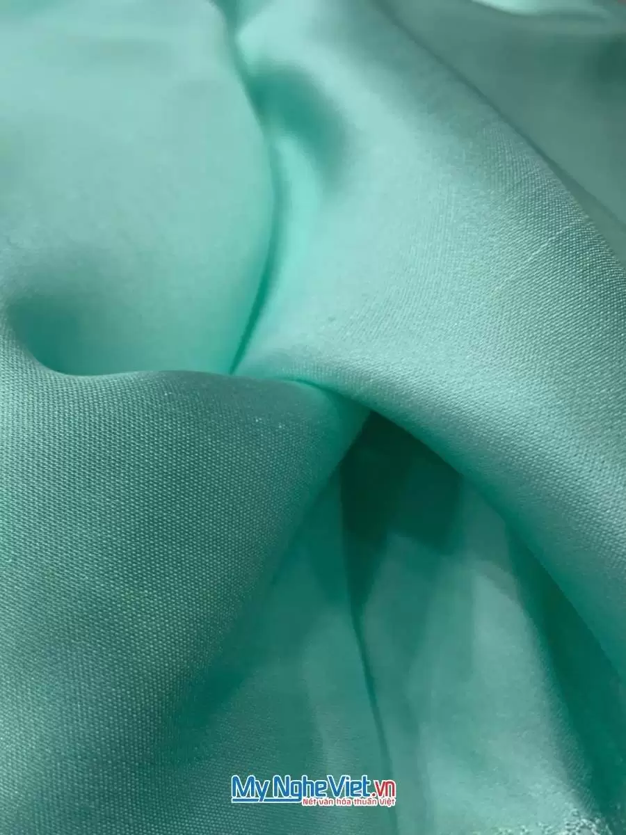 Vải lụa satin 2 da xanh- xanh dương 6m LPTST10 - Ảnh 2