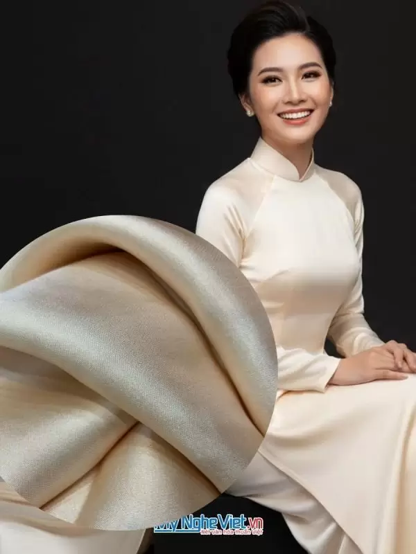 Vải lụa satin trơn ngọc trai 2.3m khổ 90cm