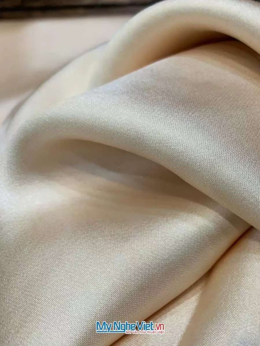 Vải lụa satin trơn ngọc trai 2.3m khổ 90cm - Ảnh 2