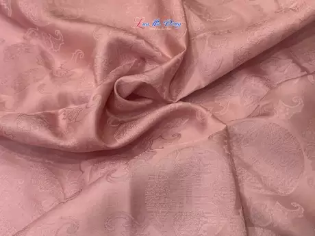 Alternative view of Vải lụa thọ dơi tròn hồng ruốc 2.7m khổ 1.2m LNL2204/TD06.33