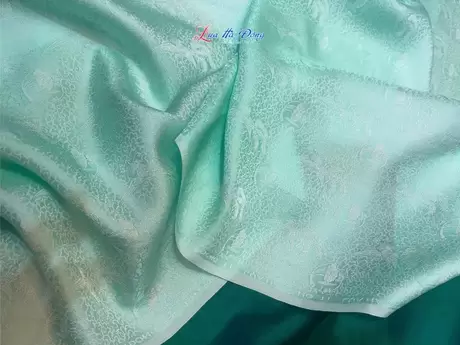 Alternative view of Vải Lụa Hà Đông Phượng Sen xanh mint 3.7m MNV-LHD37/35