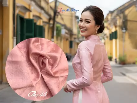 Vải lụa thọ dơi tròn hồng ruốc 2.7m khổ 1.2m LNL2204/TD06.33