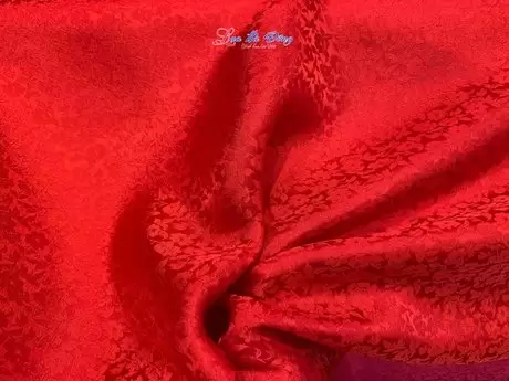 Alternative view of Lụa Mai nhí 1m Đỏ tươi MNV-LHD99-3S