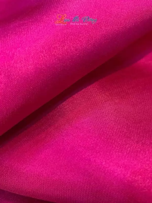 Vải lụa satin trơn hồng sen 6m khổ 90 MNV-LTA6/3